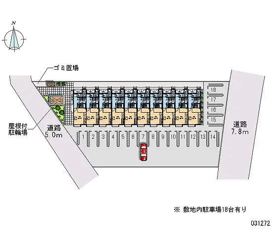 ★手数料０円★宇都宮市新富町　月極駐車場（LP）